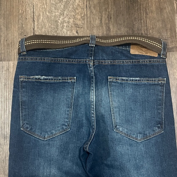 FINAL PRICE Men’s True Craft Tapered Denim Blue Jeans with Belt - Picture 7 of 7